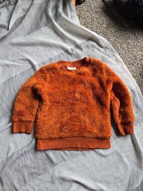 2t orange fuzzy sweatshirt